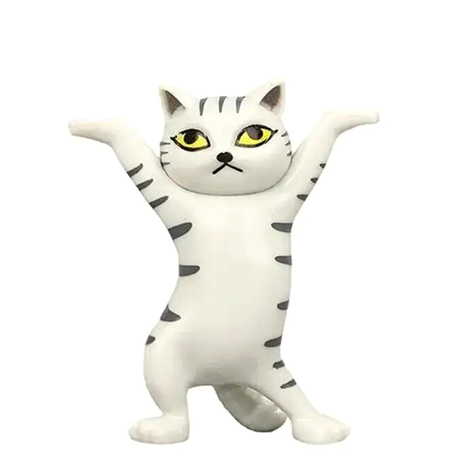 Dancing Cat Mini Figurines Set of 5 for Desk and Home Decor